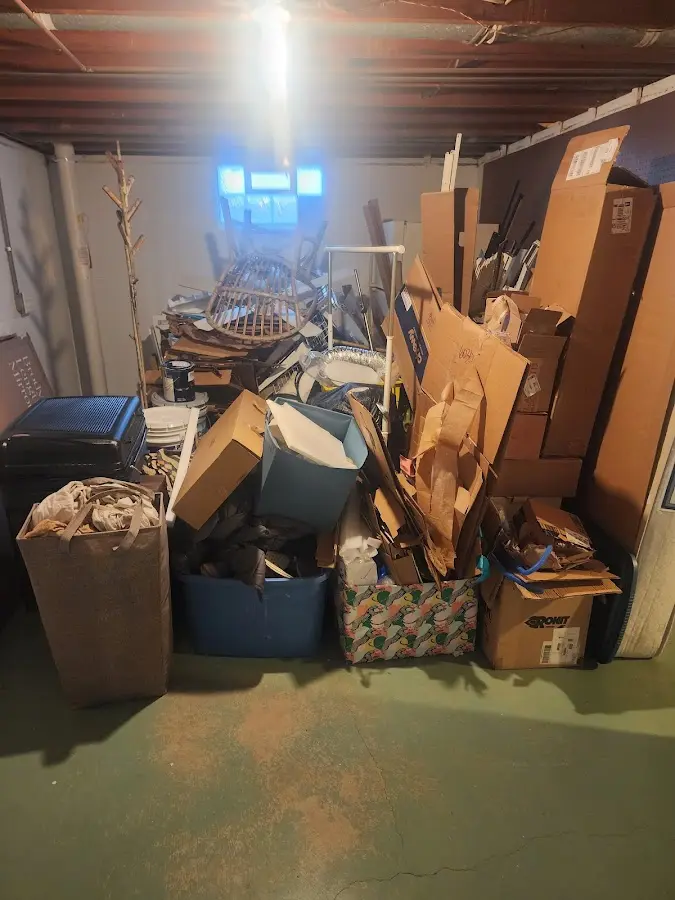 Roll-off dumpster container at job site for Construction Dumpster Rental in Avon